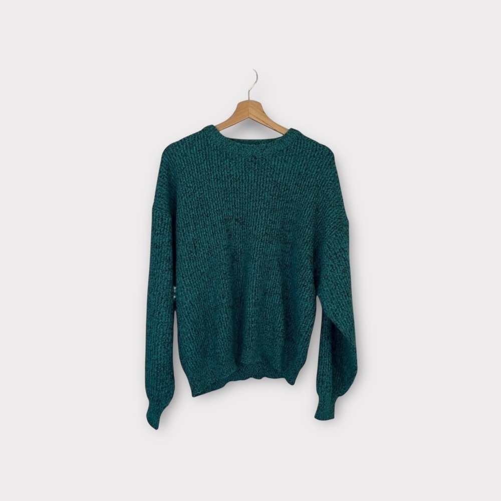 Saturdays | VINTAGE 90s Crewneck Sweater, Large, Blue, Relaxed, Grandpa
